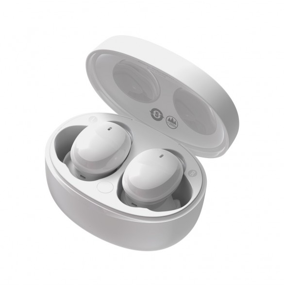 Baseus Bowie E2 trådlösa hörlurar TWS Bluetooth 5.2 vattentät IP55 vit (NGTW090002)
