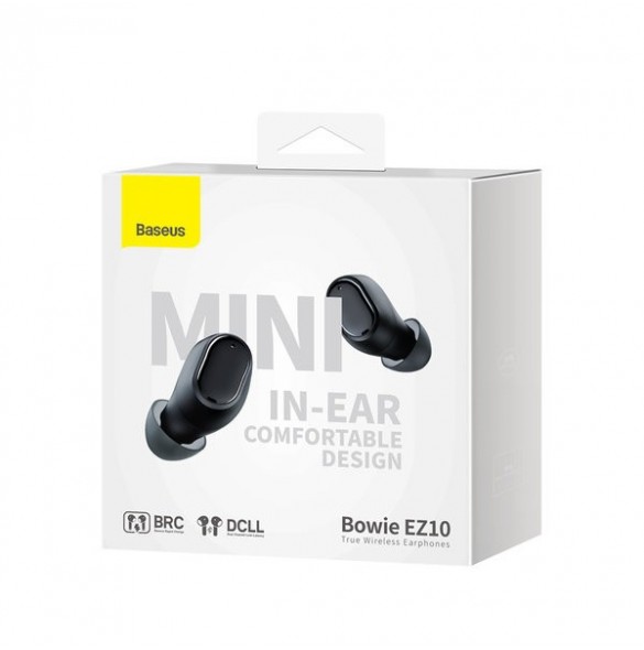 Baseus Bowie EZ10 TWS Bluetooth 5.3 trådlösa hörlurar - svarta