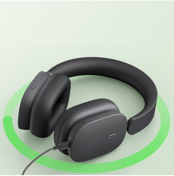 Baseus Bowie H1 trådlösa hörlurar Bluetooth 5.2 ANC grå (NGTW230013)