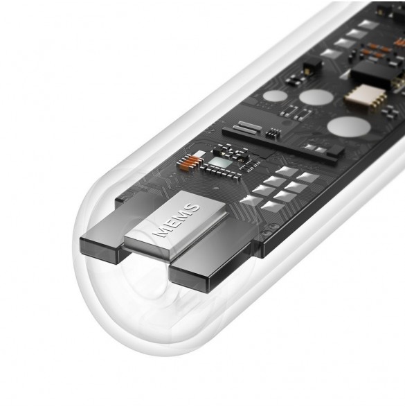 Baseus E8 Wireless Bluetooth 5.0 TWS Öronsnäckor Vattentät IPX5 Vit (NGE8-02)