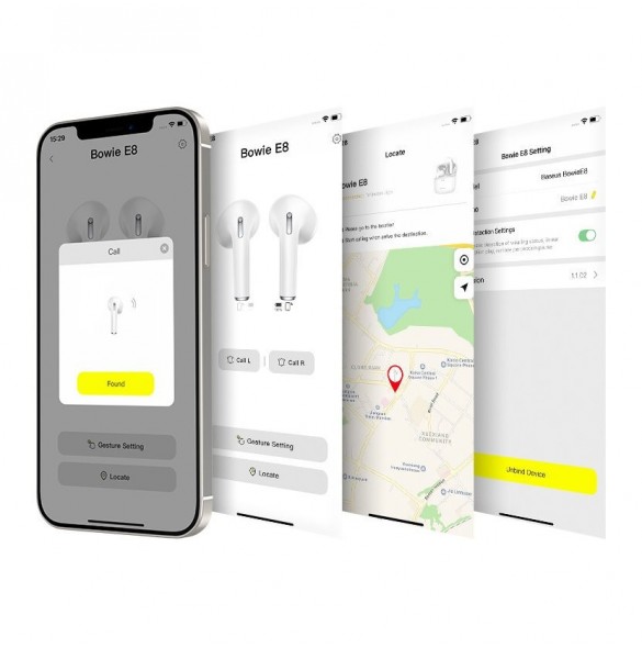 Baseus E8 Wireless Bluetooth 5.0 TWS Öronsnäckor Vattentät IPX5 Vit (NGE8-02)