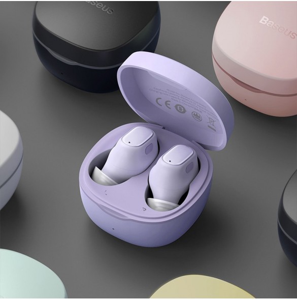 Baseus Encok WM01 TWS trådlösa in-ear Bluetooth 5.3 hörlurar Rosa uppgraderad version (NGTW240004)