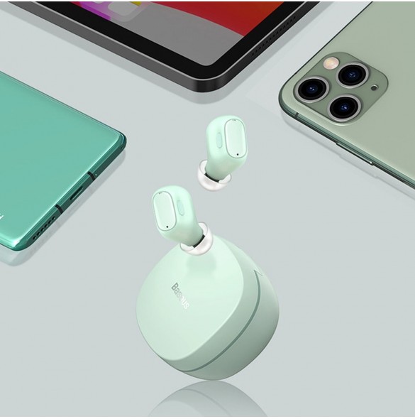 Baseus Encok WM01 TWS trådlösa in-ear Bluetooth 5.3 hörlurar Rosa uppgraderad version (NGTW240004)