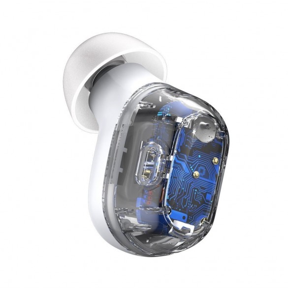 Baseus Encok WM01 TWS trådlösa in-ear Bluetooth 5.3 hörlurar vit uppgraderad version (NGTW240002)