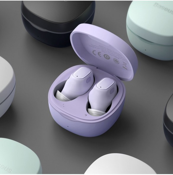 Baseus Encok WM01 TWS trådlösa in-ear Bluetooth 5.3 hörlurar vit uppgraderad version (NGTW240002)