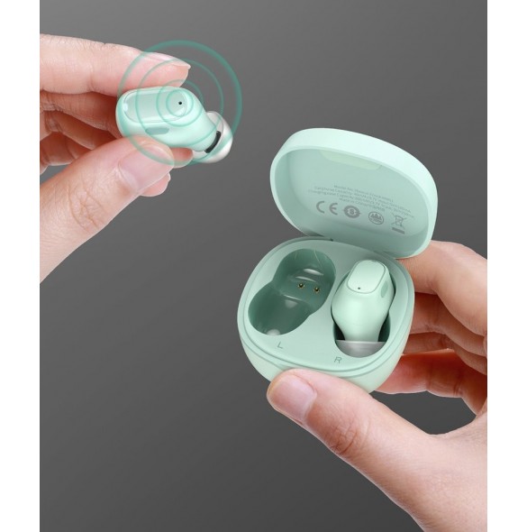 Baseus Encok WM01 TWS trådlösa in-ear Bluetooth 5.3 hörlurar vit uppgraderad version (NGTW240002)