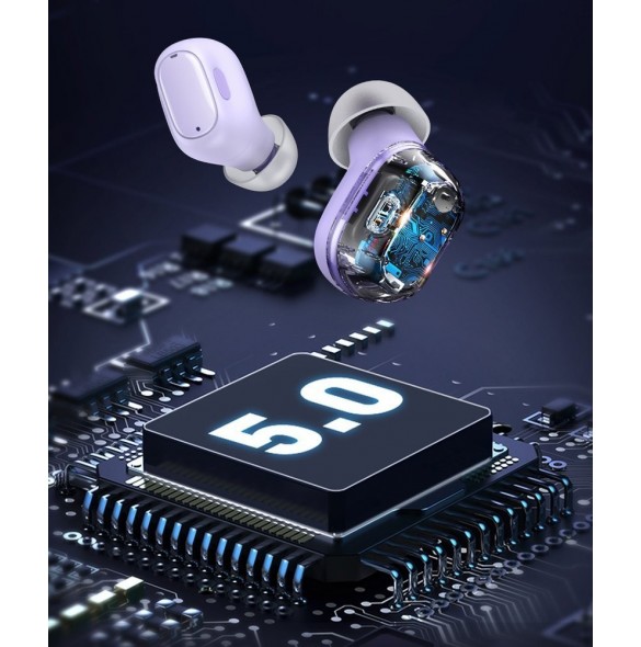 Baseus Encok WM01 TWS trådlösa in-ear Bluetooth 5.3 hörlurar vit uppgraderad version (NGTW240002)