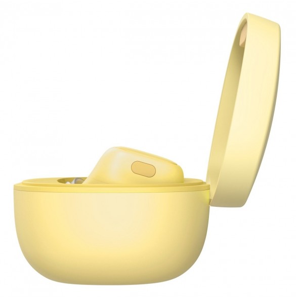 Baseus Encok WM01 TWS trådlösa in-ear Bluetooth 5.3 hörlurar Gul uppgraderad version (NGTW240011)