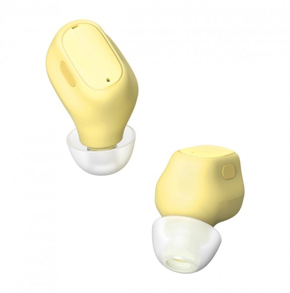 Baseus Encok WM01 TWS trådlösa in-ear Bluetooth 5.3 hörlurar Gul uppgraderad version (NGTW240011)