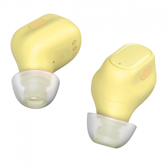 Baseus Encok WM01 TWS trådlösa in-ear Bluetooth 5.3 hörlurar Gul uppgraderad version (NGTW240011)