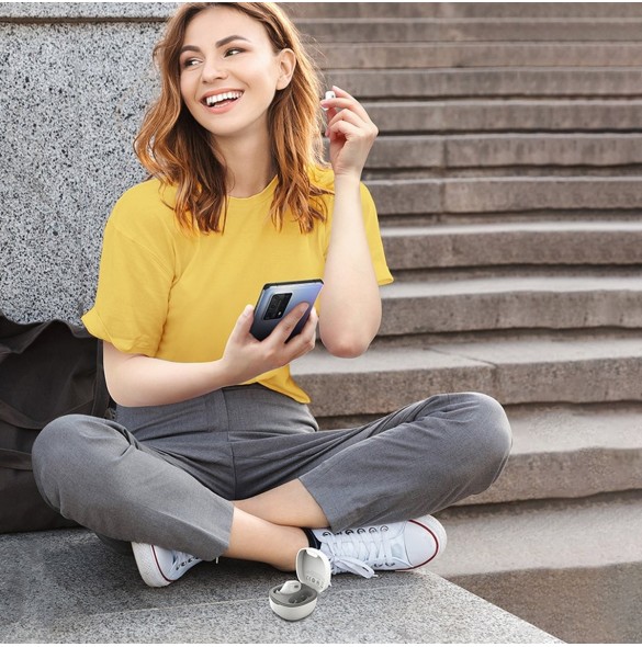 Baseus Encok WM01 TWS trådlösa in-ear Bluetooth 5.3 hörlurar Gul uppgraderad version (NGTW240011)