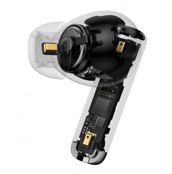 Baseus Storm 1 trådlösa bluetooth 5.2 TWS in-ear-hörlurar med ANC / ENC vit (NGTW140202)