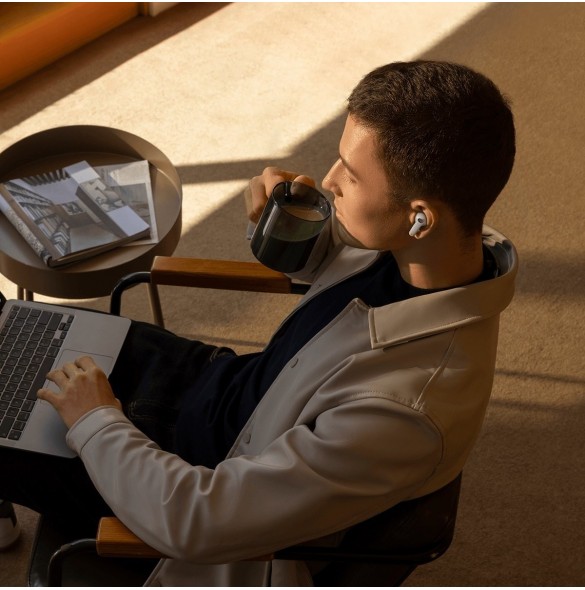 Baseus Storm 1 trådlösa bluetooth 5.2 TWS in-ear-hörlurar med ANC / ENC vit (NGTW140202)