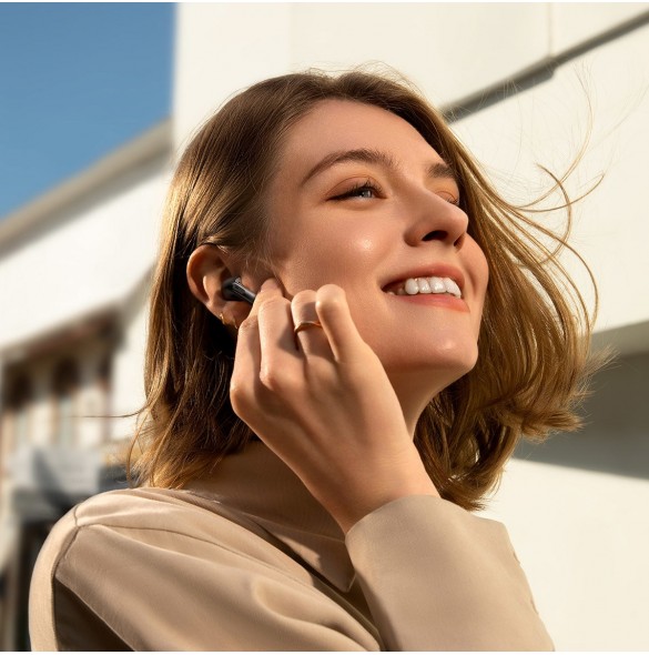 Baseus Storm 3 trådlösa bluetooth 5.2 TWS hörlurar med ANC svart (NGTW140101)