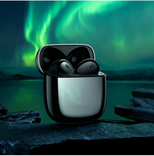 Baseus Storm 3 trådlösa bluetooth 5.2 TWS hörlurar med ANC svart (NGTW140101)