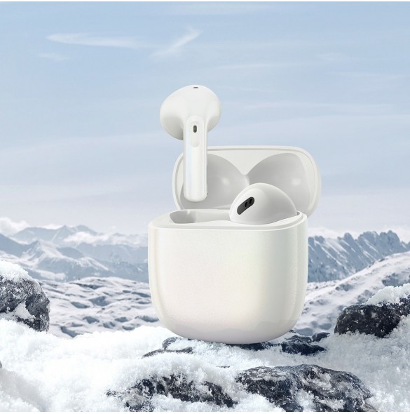 Baseus Storm 3 trådlösa bluetooth 5.2 TWS hörlurar med ANC vit (NGTW140102)