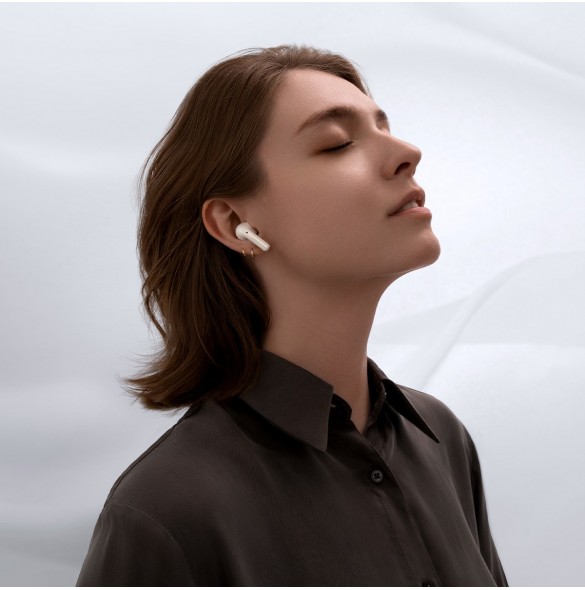 Baseus Storm 3 trådlösa bluetooth 5.2 TWS hörlurar med ANC vit (NGTW140102)