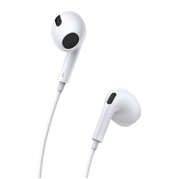 Baseus Encok H17 3,5 mm minijack trådbundna hörlurar vita (NGCR020002)