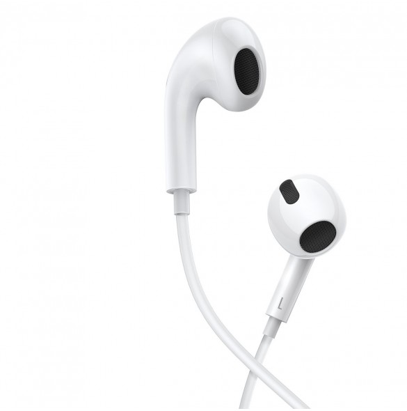 Baseus Encok H17 3,5 mm minijack trådbundna hörlurar vita (NGCR020002)