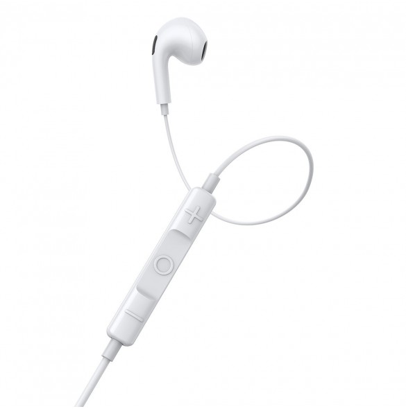 Baseus Encok H17 3,5 mm minijack trådbundna hörlurar vita (NGCR020002)