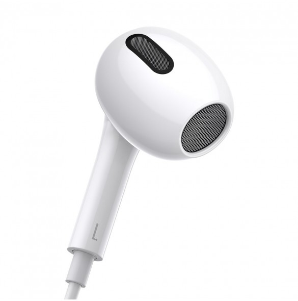 Baseus Encok H17 3,5 mm minijack trådbundna hörlurar vita (NGCR020002)