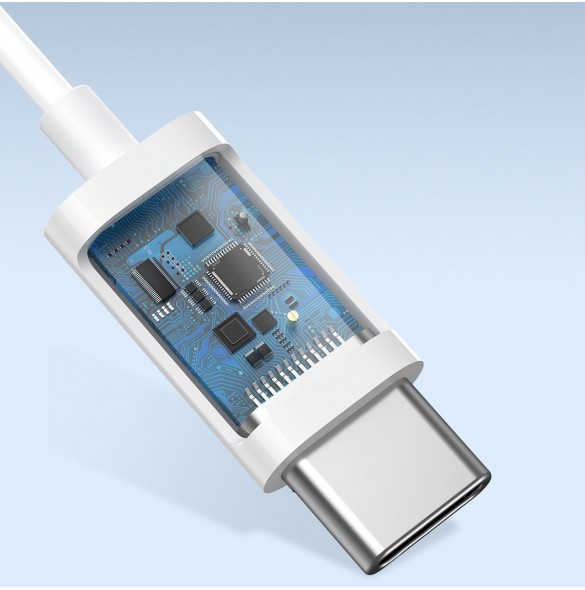 Baseus Encok H17 3,5 mm minijack trådbundna hörlurar vita (NGCR020002)