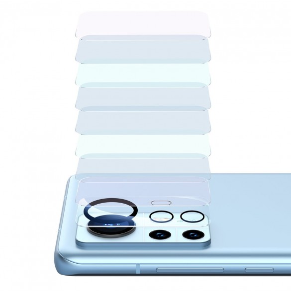 Baseus Xiaomi 12 Pro Camera Film 0,3 mm Transparent (2st) + rengöringskit (SGQK000402)