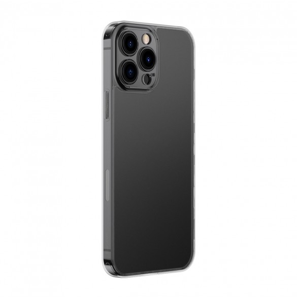 Baseus frostat glasfodral skal för iPhone 13 Pro hårt skal med gelram svart (ARWS001001)