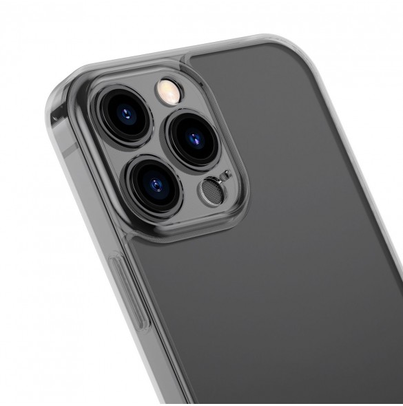 Baseus frostat glasfodral skal för iPhone 13 Pro hårt skal med gelram svart (ARWS001001)