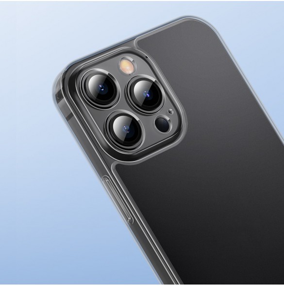 Baseus frostat glasfodral skal för iPhone 13 Pro hårt skal med gelram svart (ARWS001001)