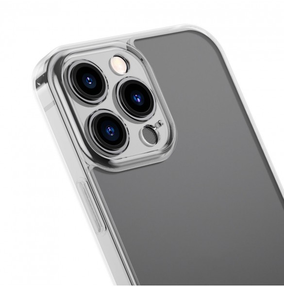 Baseus frostat glasfodral skal för iPhone 13 Pro hårt skal med gelram transparent (ARWS000702)