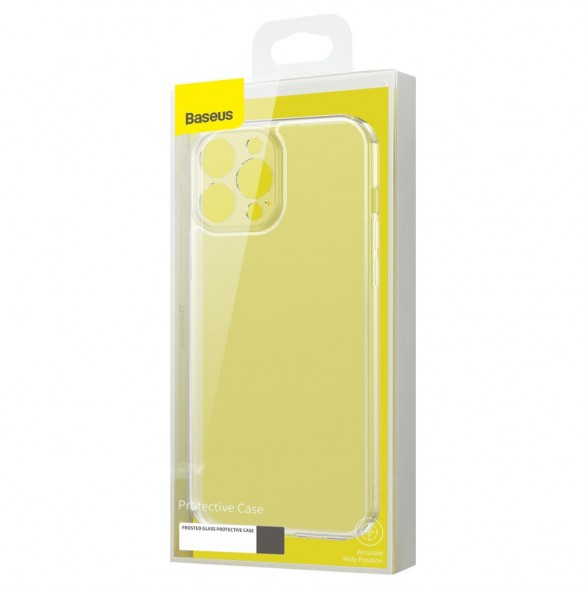 Baseus frostat glasfodral skal för iPhone 13 Pro hårt skal med gelram transparent (ARWS000702)