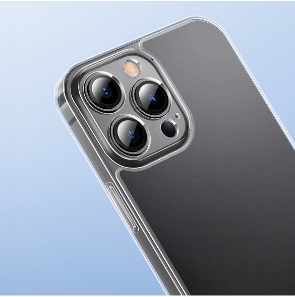 Baseus frostat glasfodral skal för iPhone 13 Pro hårt skal med gelram transparent (ARWS000702)