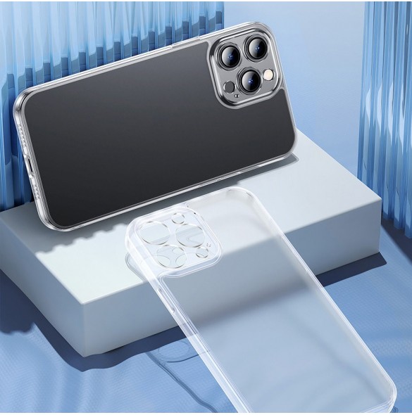 Baseus frostat glasfodral skal för iPhone 13 Pro hårt skal med gelram transparent (ARWS000702)