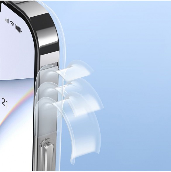 Baseus frostat glasfodral skal för iPhone 13 Pro hårt skal med gelram transparent (ARWS000702)