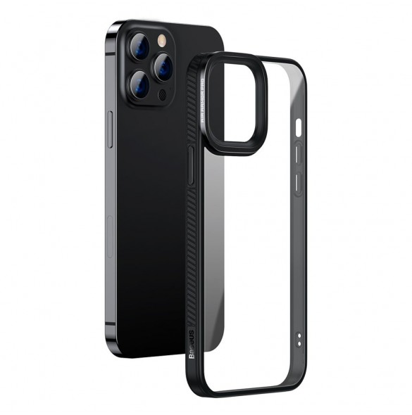 Baseus Crystal Phone Case Armor Case för iPhone 13 Pro Max med Gel Frame svart (ARJT000201)
