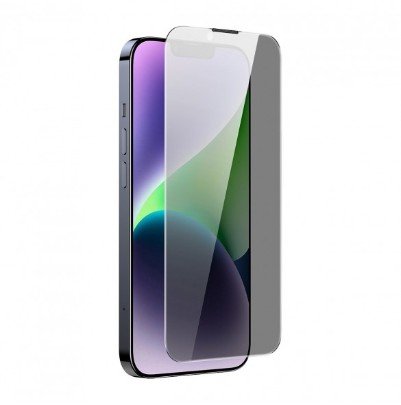 Baseus Privacy Härdat glas för iPhone 14 Plus / 13 Pro Max helskärm 0,4 mm Privacy Filter Anti Spy + Monteringssats