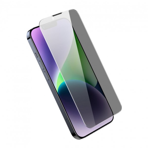 Baseus Privacy Härdat glas för iPhone 14 Plus / 13 Pro Max helskärm 0,4 mm Privacy Filter Anti Spy + Monteringssats