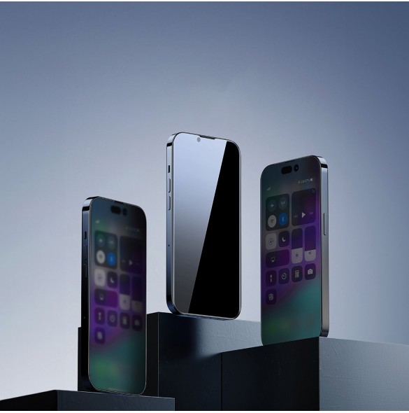 Baseus Privacy Härdat glas för iPhone 14 Plus / 13 Pro Max helskärm 0,4 mm Privacy Filter Anti Spy + Monteringssats