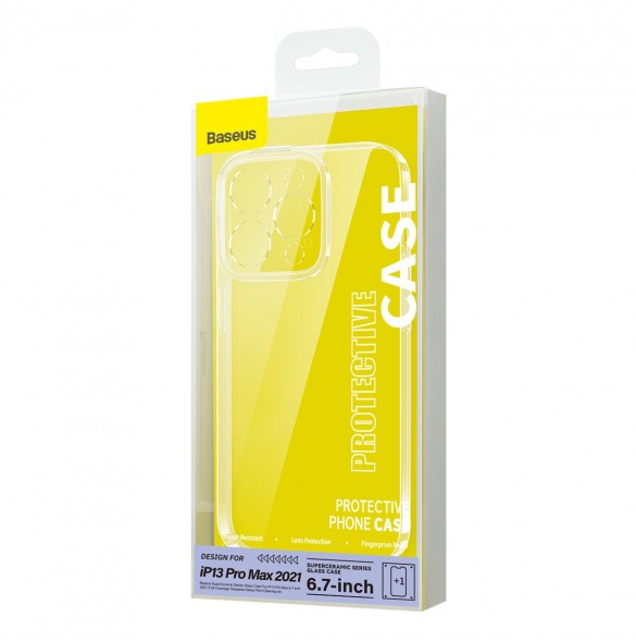 Baseus SuperCeramic Series Glasfodral Glasskal till iPhone 13 Pro Max 6,7" 2021 + rengöringskit