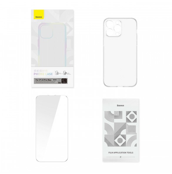Baseus Corning Fodral till iPhone 14 Pro Max pansarskal + genomskinligt glas