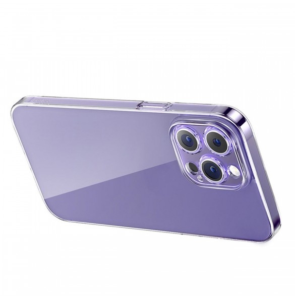 Baseus Crystal Case för iPhone 14 Pro Max tunt skal + transparent glas