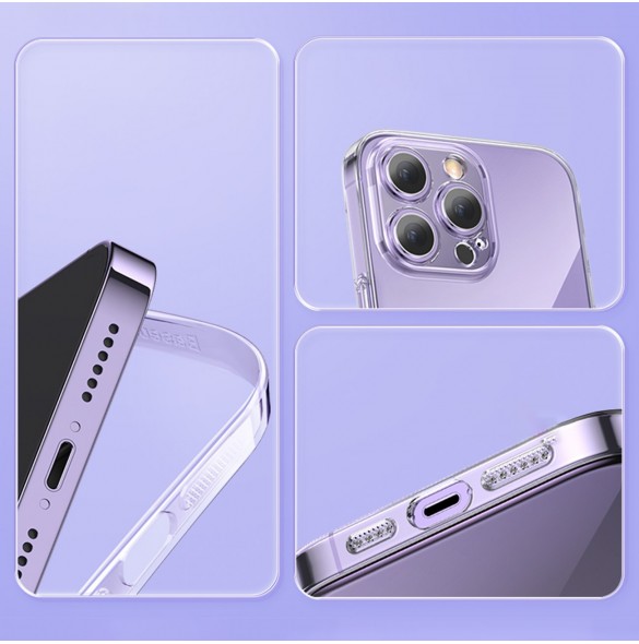 Baseus Crystal Case för iPhone 14 Pro Max tunt skal + transparent glas