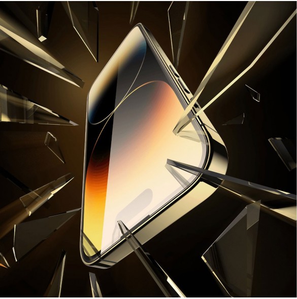 Baseus helskärmshärdat glas för iPhone 14 Pro Max med högtalarskydd 0,4 mm + monteringssats