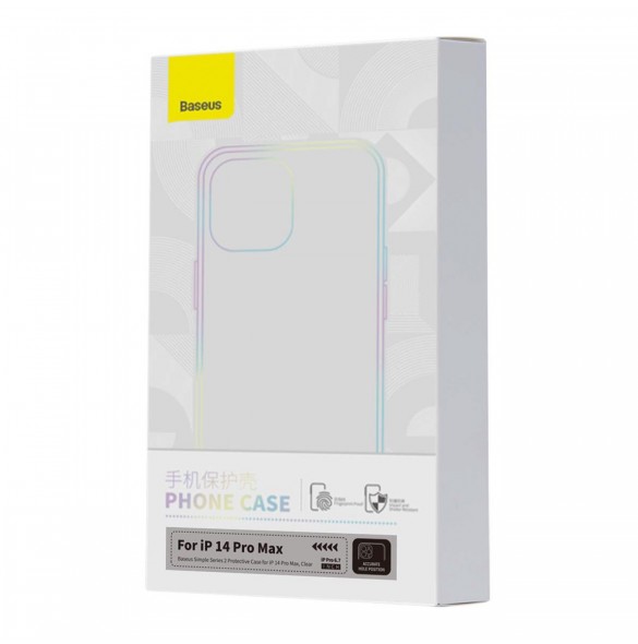 Baseus Simple 2 Fodral för iPhone 14 Pro Max tunt skal genomskinligt