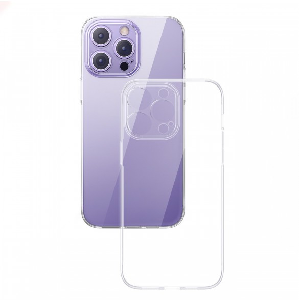 Baseus Crystal Case för iPhone 14 Pro tunt skal + transparent glas