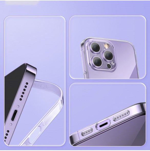 Baseus Crystal Case för iPhone 14 Pro tunt skal + transparent glas