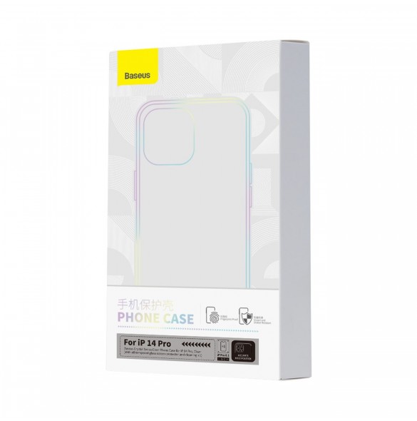 Baseus Crystal Case för iPhone 14 Pro tunt skal + transparent glas