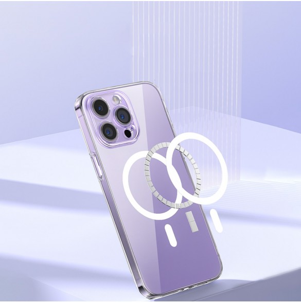 Baseus Crystal Magnetic Case för iPhone 14 Pro tunt MagSafe skal + transparent glas