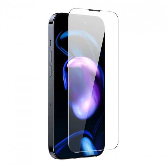 Baseus helskärmshärdat glas för iPhone 14 Pro med högtalarskydd 0,4 mm + monteringssats